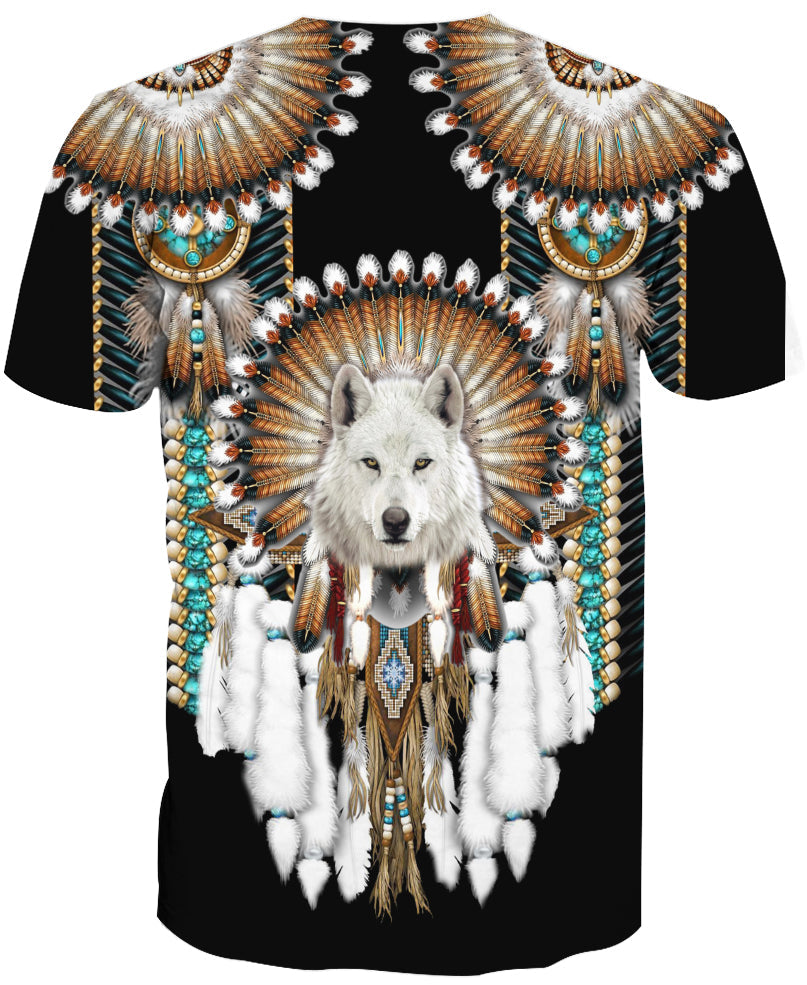 WelcomeNative Native Wolf, 3D T Shirt, All Over Print T Shirt, Native American