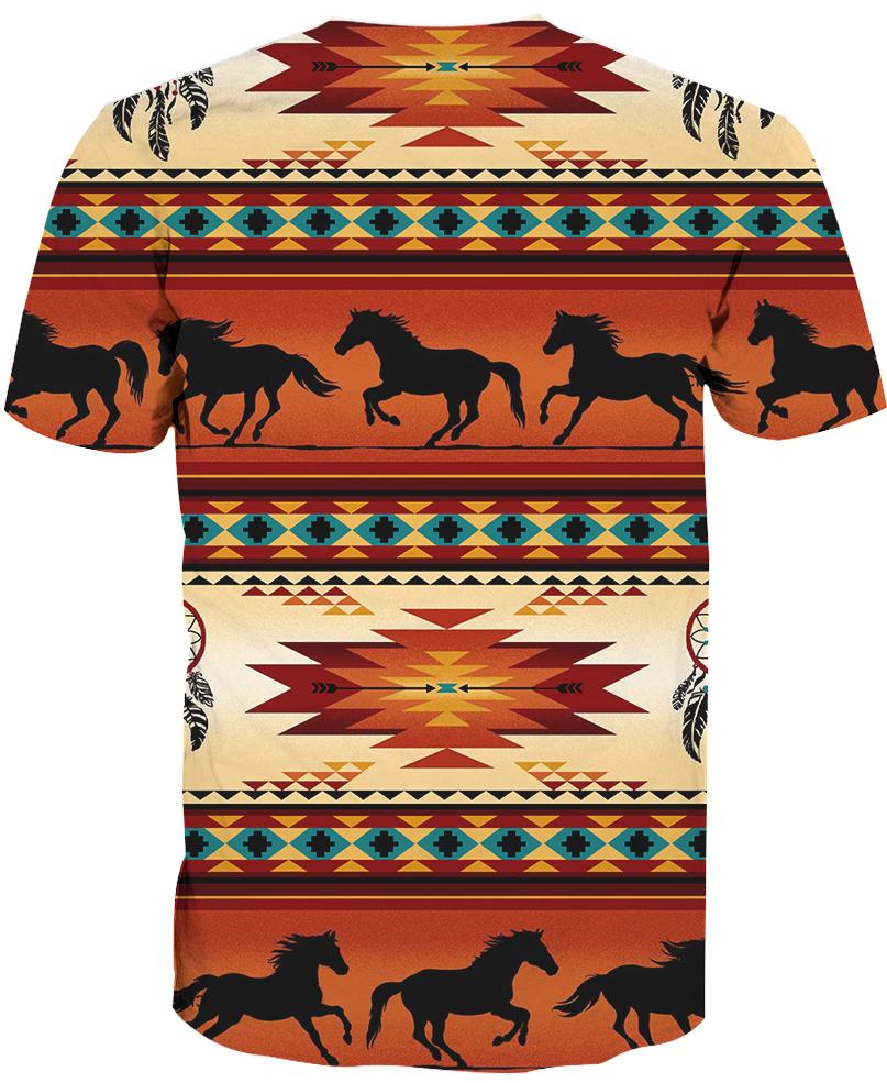 WelcomeNative Native Horse Pattern Hoodie, All Over Print Hoodie, Native American