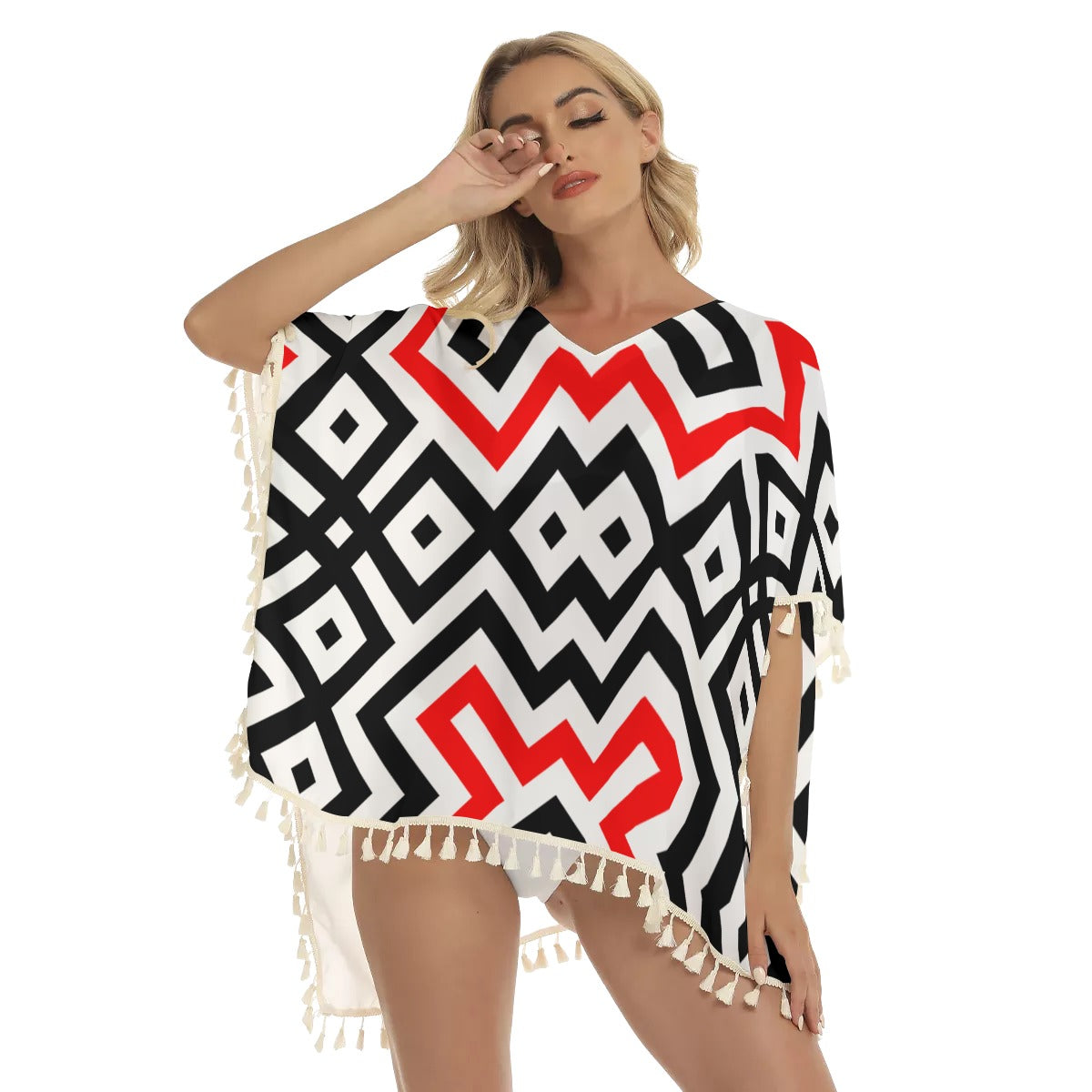 WelcomeNative Native American Women's Square Fringed Shawl