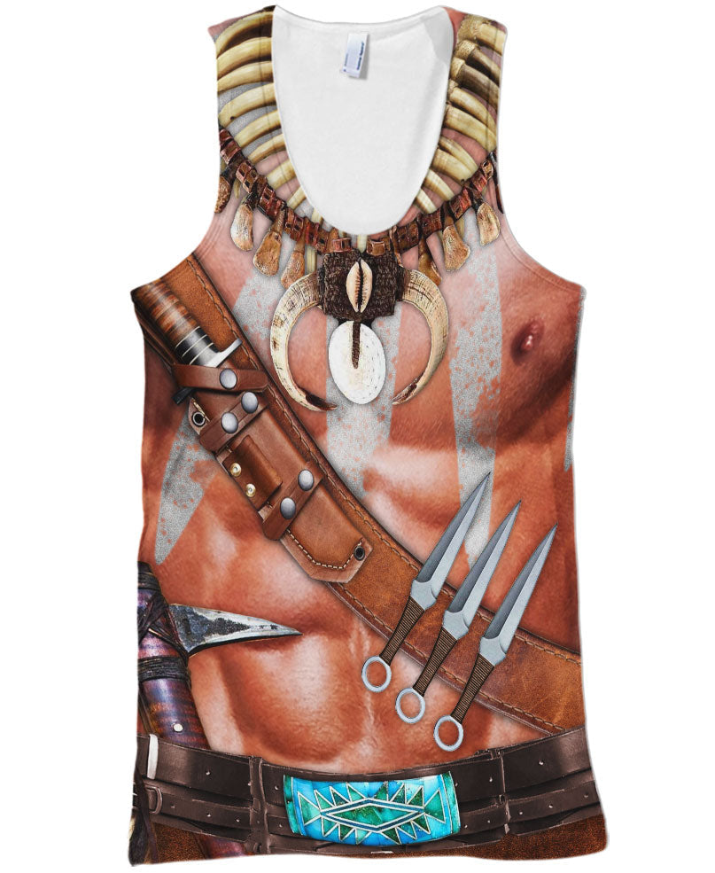 WelcomeNative Warrior Style Native Ameican Hoodie, All Over Print Hoodie, Native American - Design #1