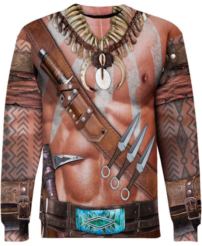 WelcomeNative Warrior Style Native Ameican Hoodie, All Over Print Hoodie, Native American - Design #1