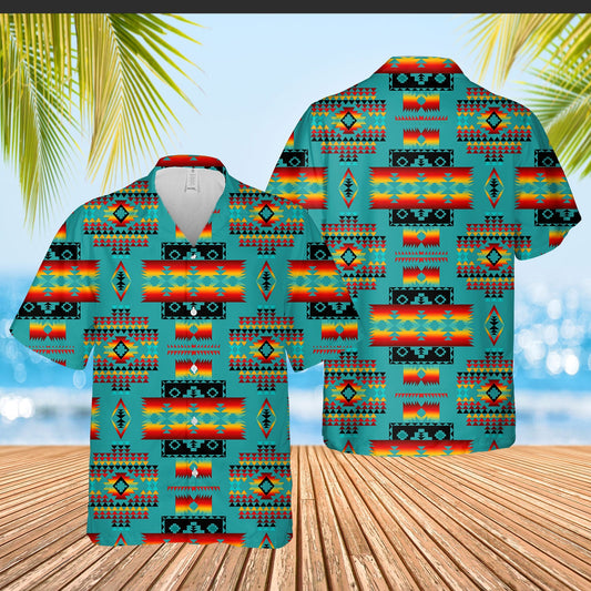 Native Wolf 3D All Over Printed Hawaiian Shirt