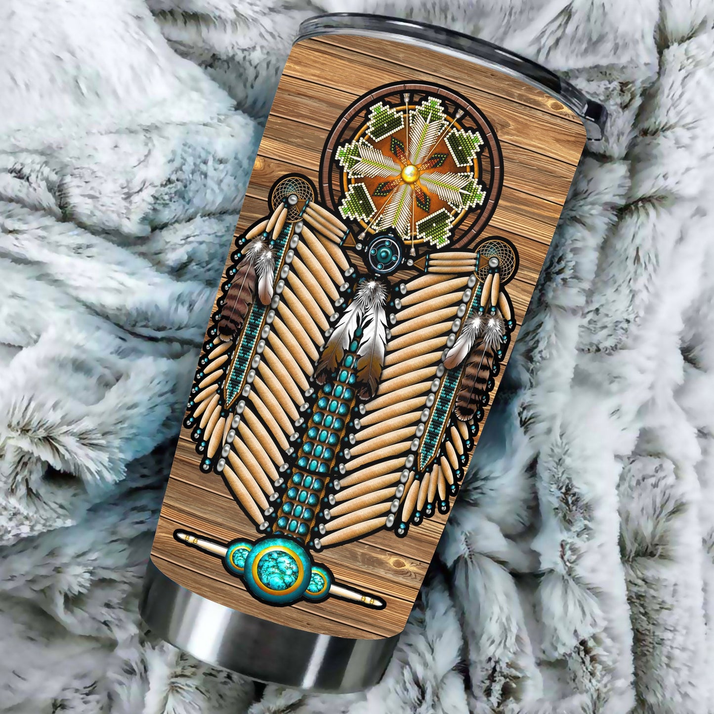 WelcomeNative Native Pattern Tumbler, 3D Tumbler, All Over Print Tumbler, Native American