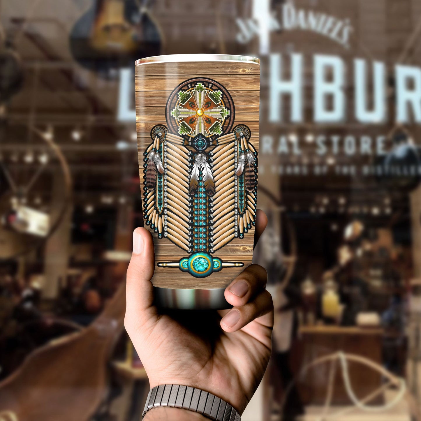WelcomeNative Native Pattern Tumbler, 3D Tumbler, All Over Print Tumbler, Native American