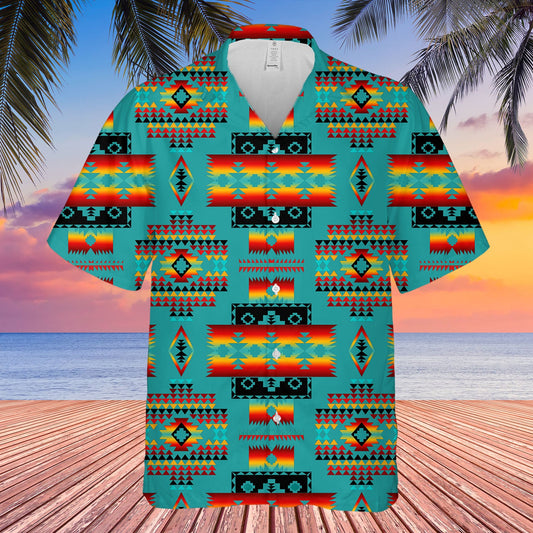 Native Wolf 3D All Over Printed Hawaiian Shirt