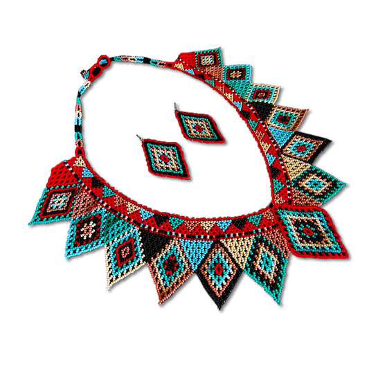 WelcomeNative Handmade Contemporary Beaded Necklace Set