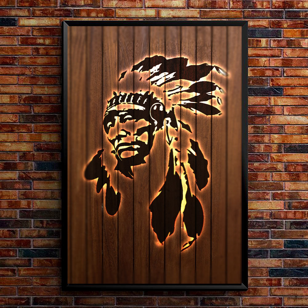 WelcomeNative Brown Native Poster, 3D Poster, All Over Print Poster, Native American