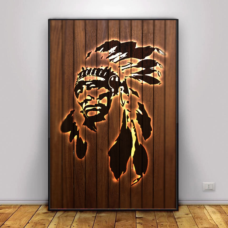 WelcomeNative Brown Native Poster, 3D Poster, All Over Print Poster, Native American