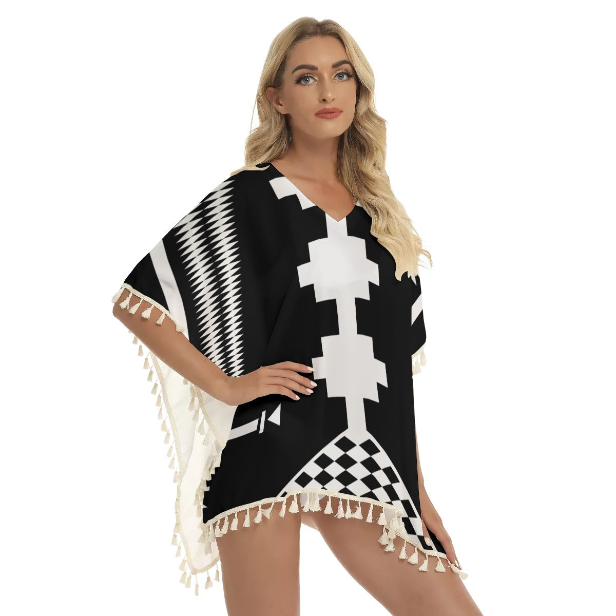WelcomeNative Native American Women's Square Fringed Shawl