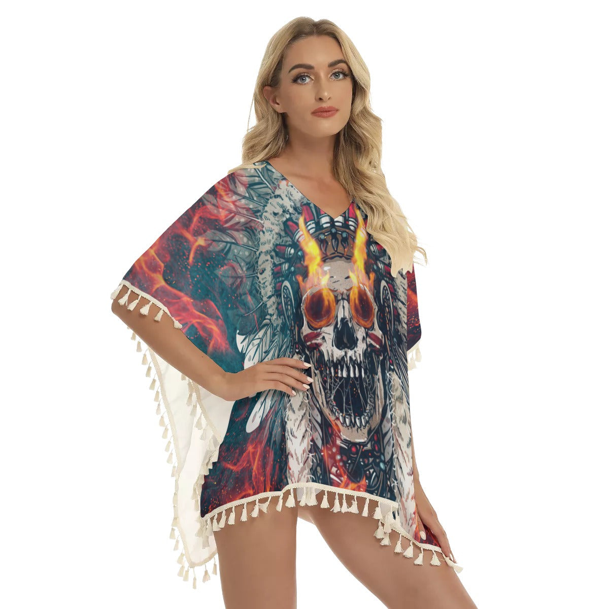 WelcomeNative Native American Women's Square Fringed Shawl