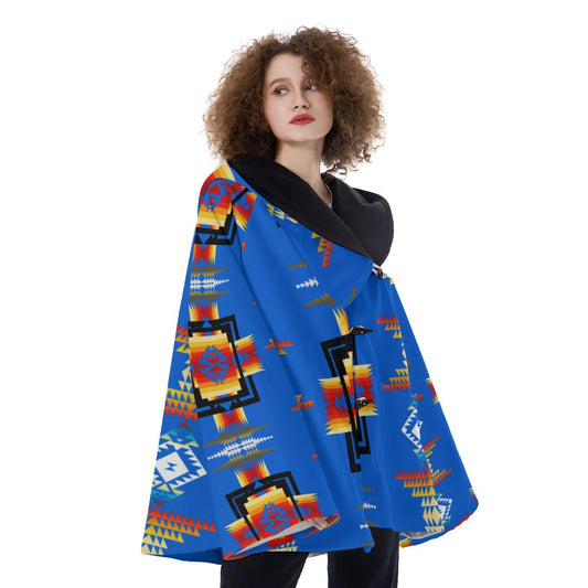 WelcomeNative Native American Hooded Flared Coat, 3D Hooded Coat, All Over Print