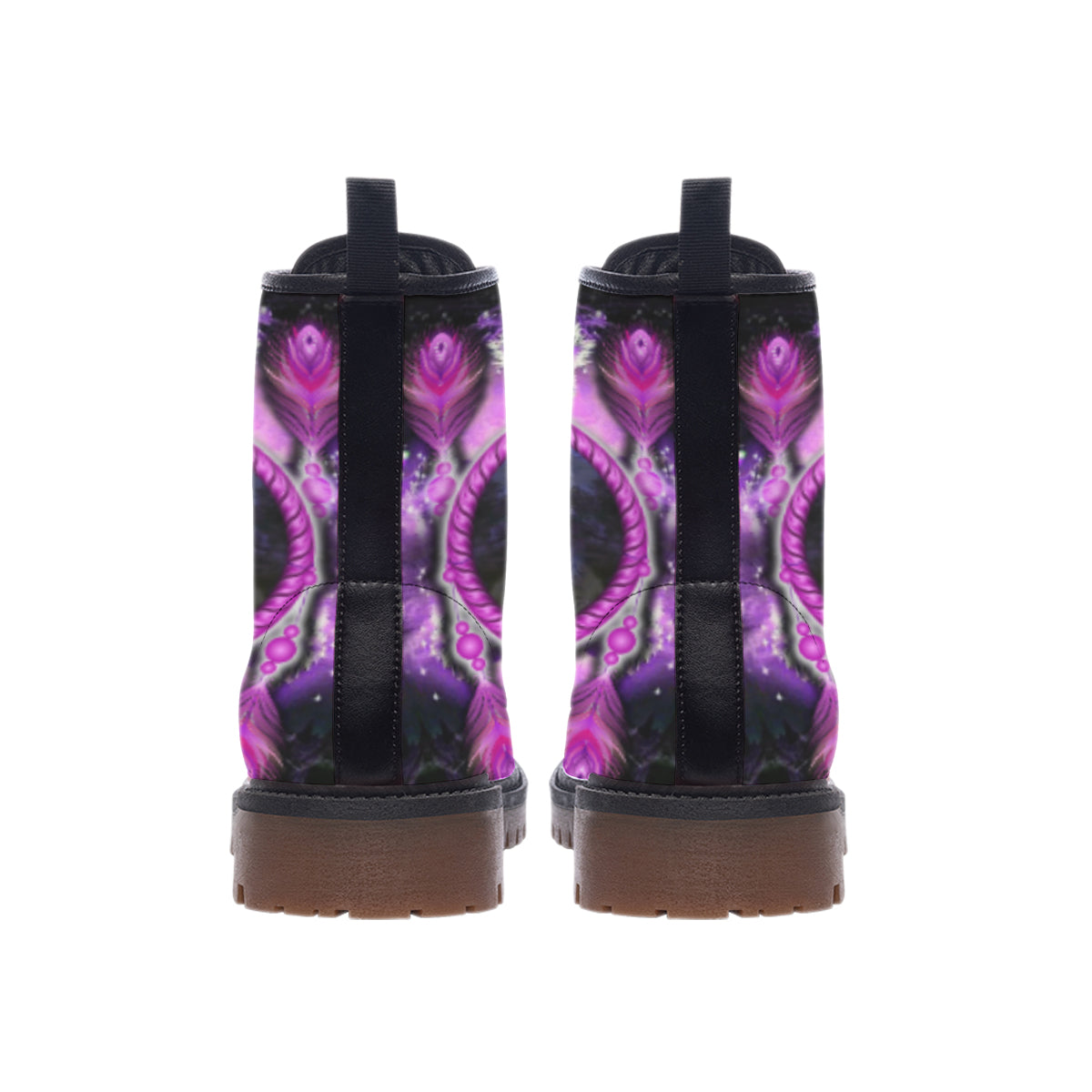 WelcomeNative Wolf Power Leather Martin Short Boots