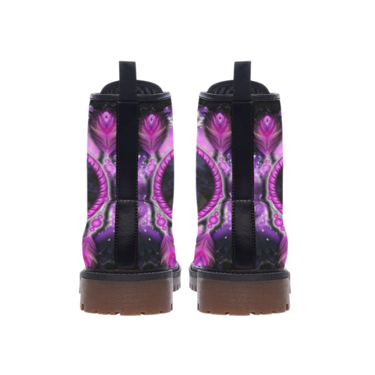 WelcomeNative Wolf Power Leather Martin Short Boots