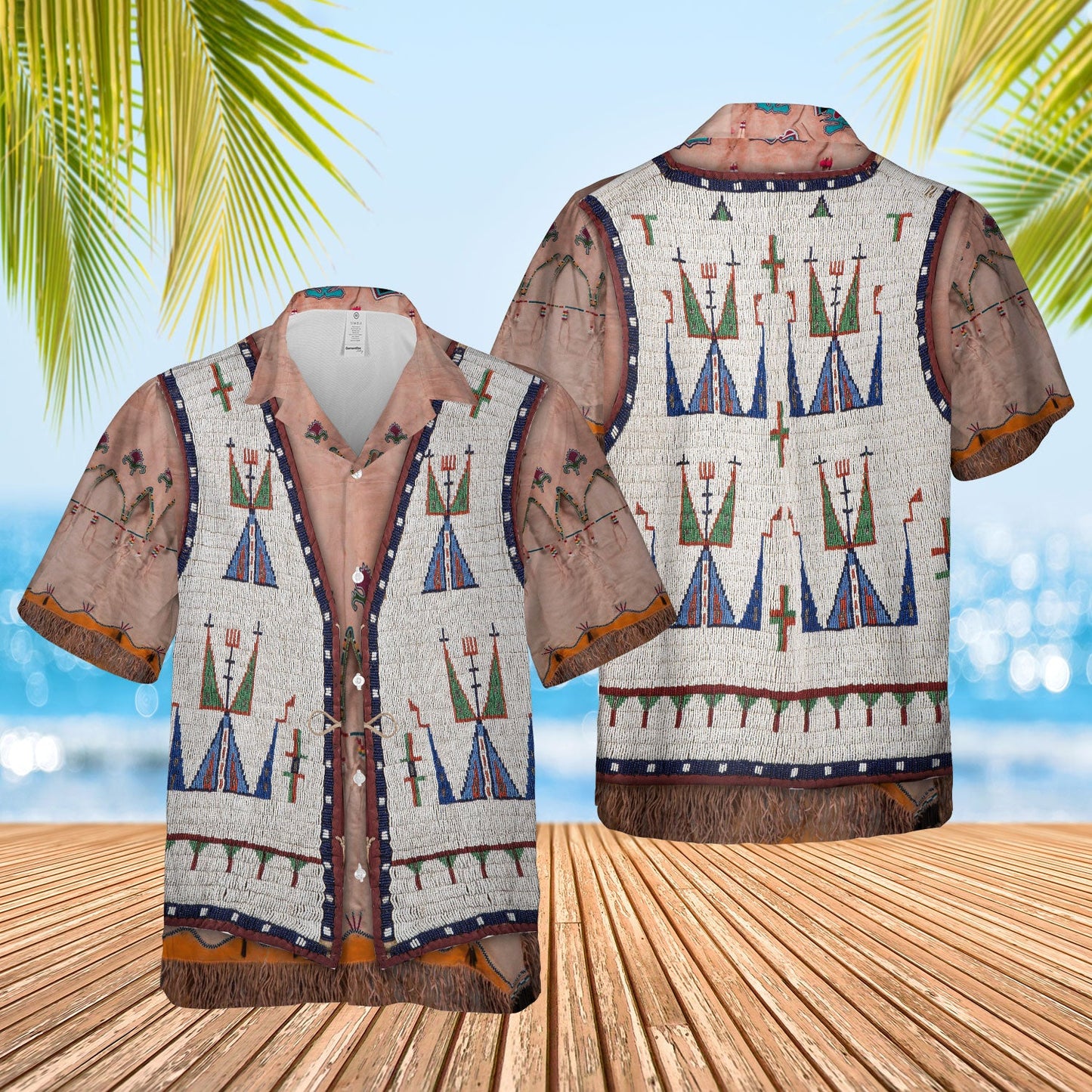 Native American Wolf Hawaiian Shirt