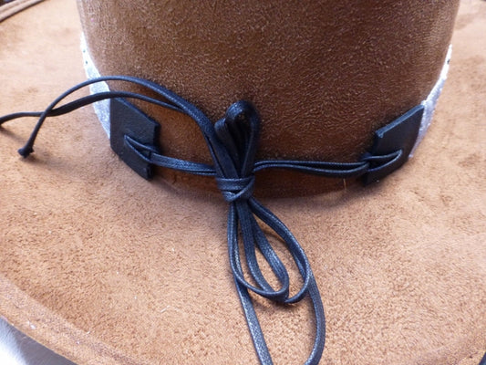 Handmade Beaded Grey White Turtle Cowboy Style Hatband - Welcome Native