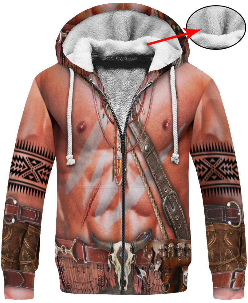 WelcomeNative Warrior Style Native Ameican Hoodie, All Over Print Hoodie, Native American