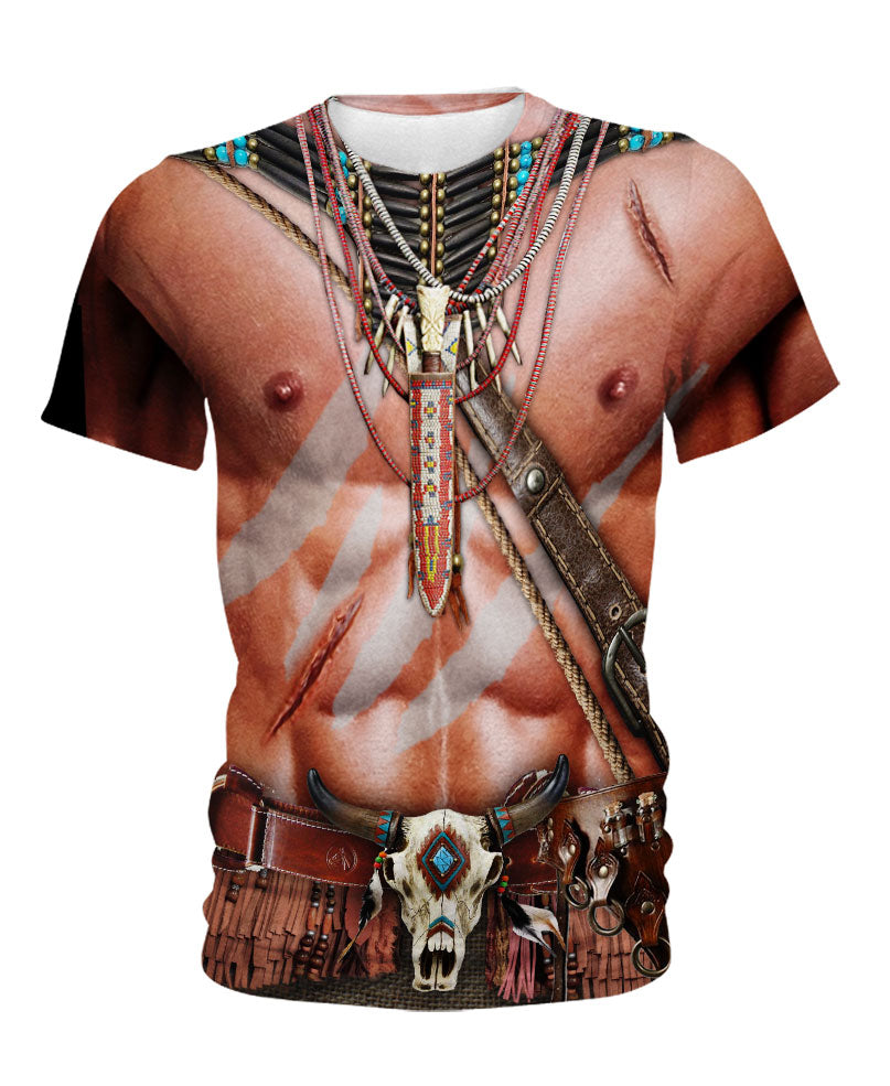 WelcomeNative Warrior Style Native Ameican Hoodie, All Over Print Hoodie, Native American