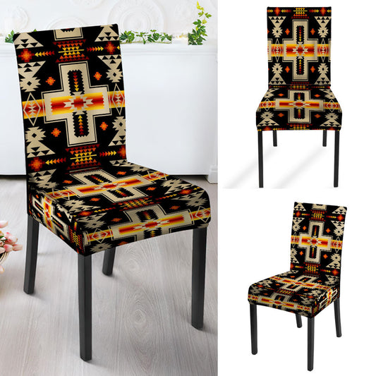 WelcomeNative Black Tribe Design Native American Tablecloth, Chair cover, 3D Tablecloth, All Over Print