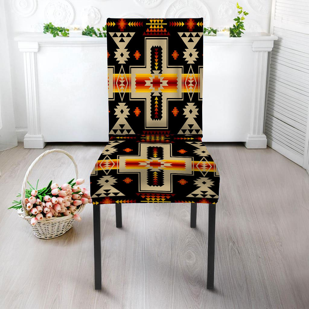 WelcomeNative Black Tribe Design Native American Tablecloth, Chair cover, 3D Tablecloth, All Over Print