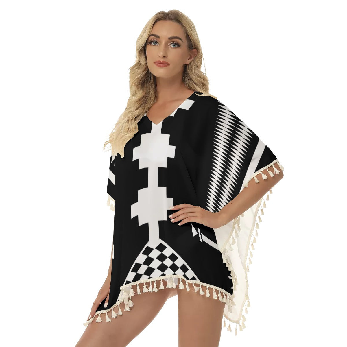 WelcomeNative Native American Women's Square Fringed Shawl