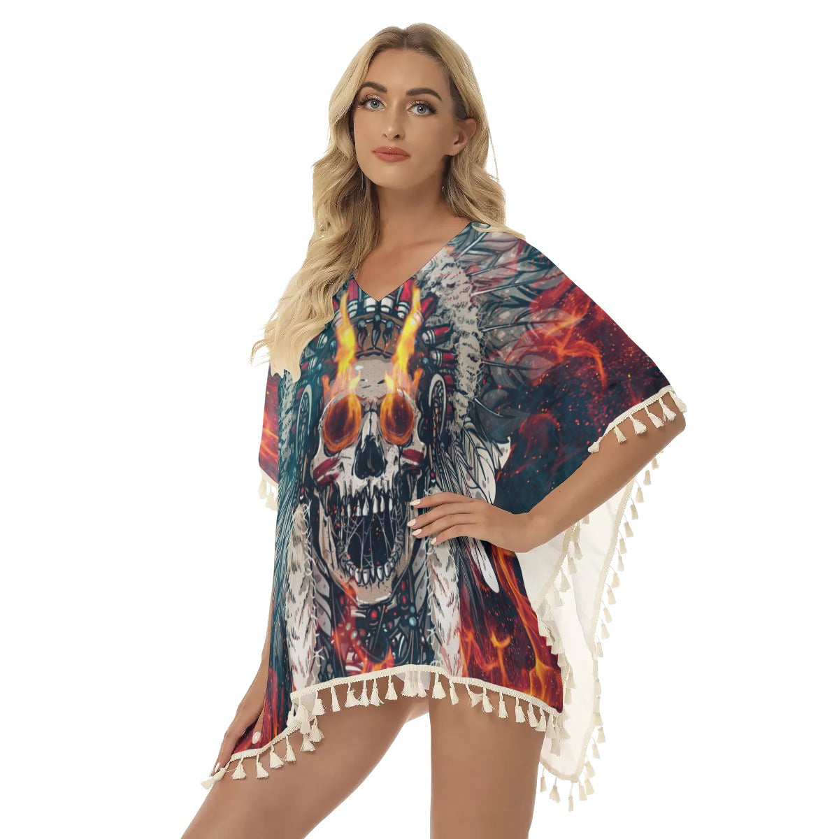WelcomeNative Native American Women's Square Fringed Shawl