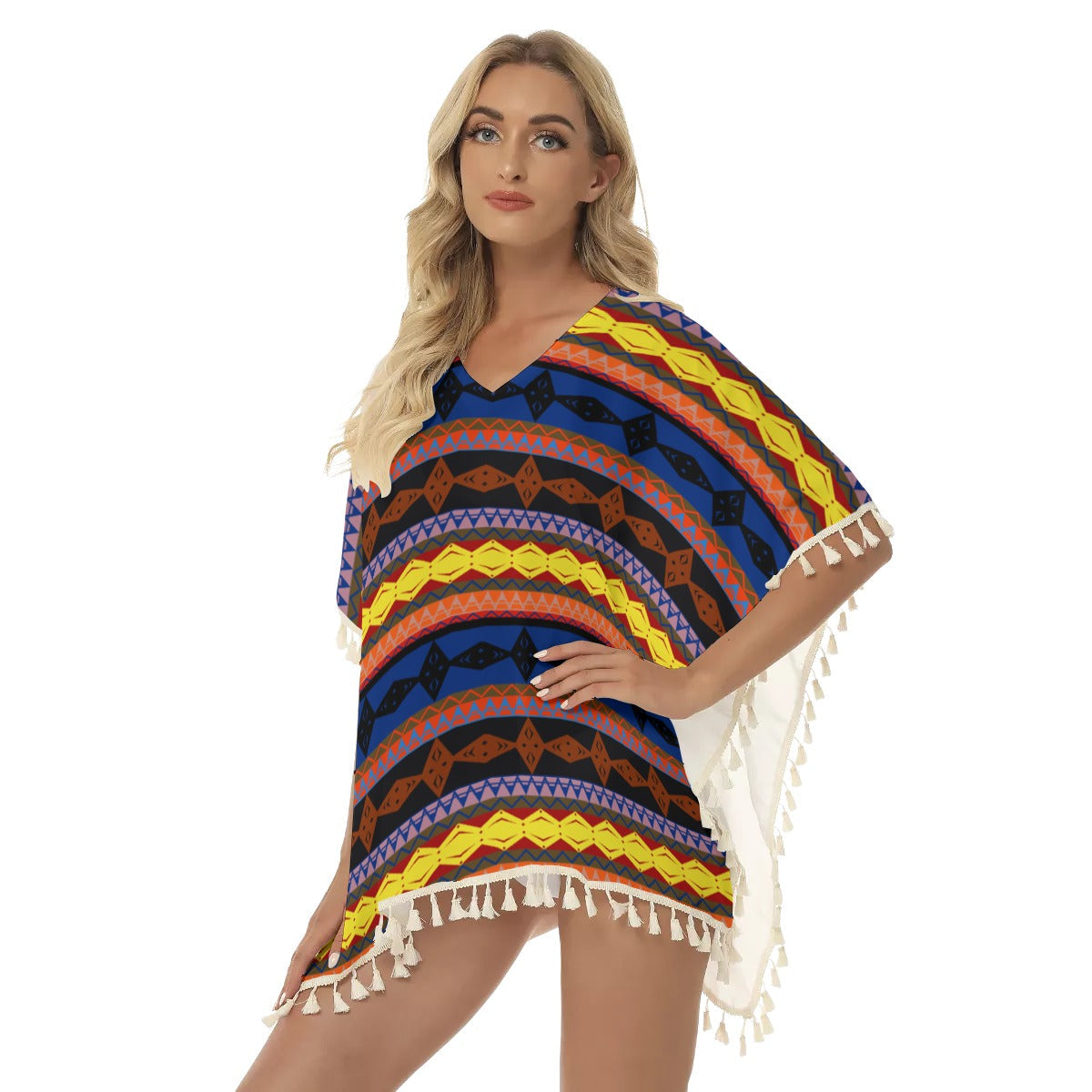 WelcomeNative Native American Women's Square Fringed Shawl