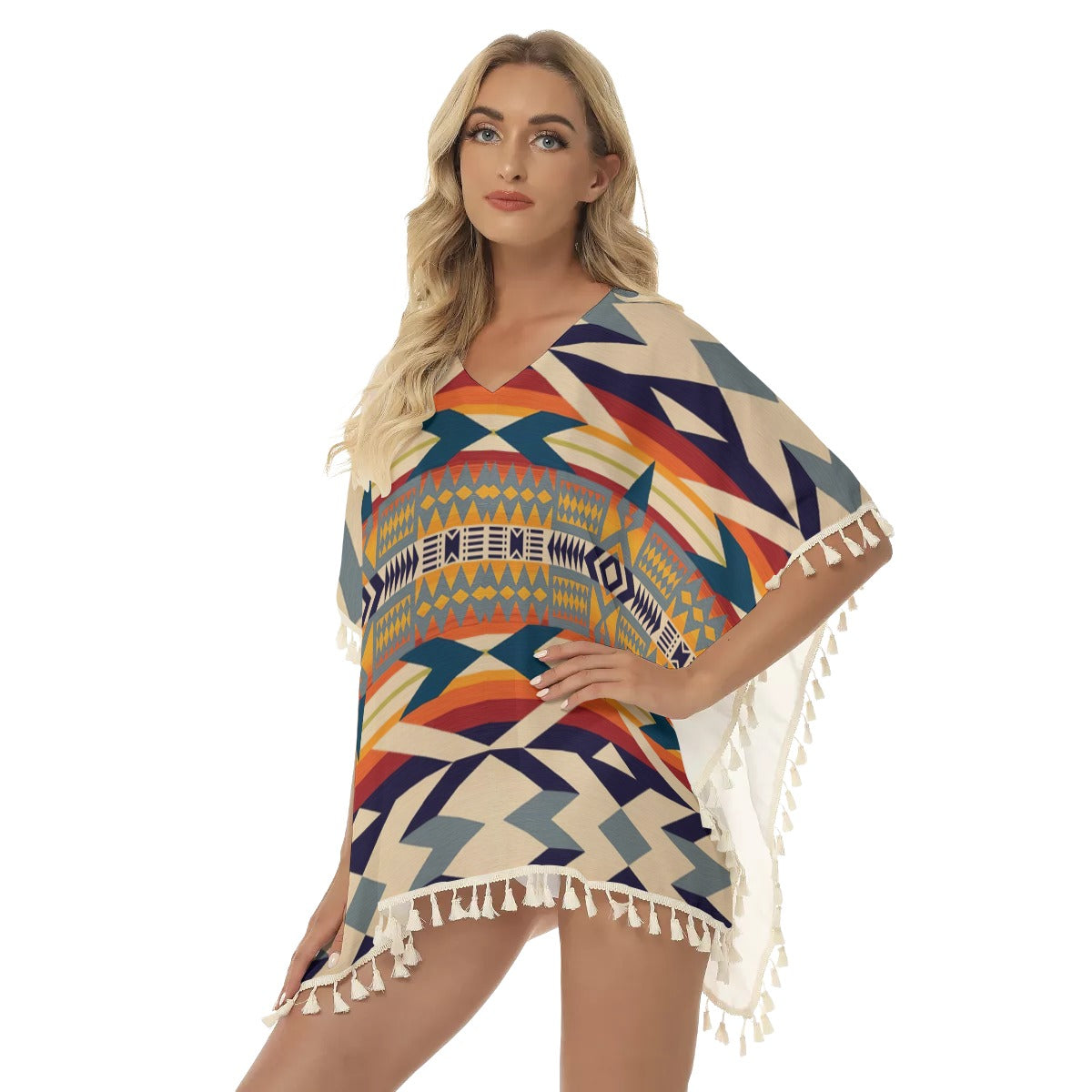 WelcomeNative Native American Women's Square Fringed Shawl