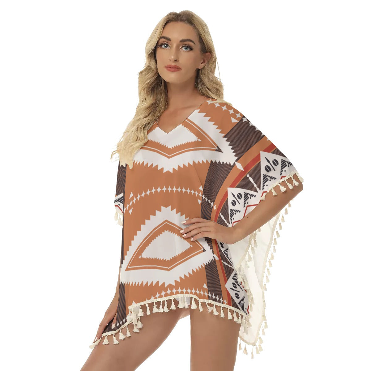 WelcomeNative Native American Women's Square Fringed Shawl