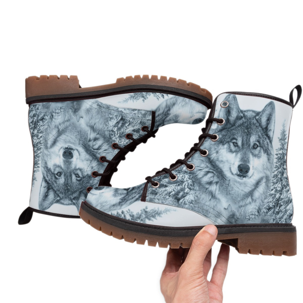 WelcomeNative Winter Wolf  Leather Martin Short Boots