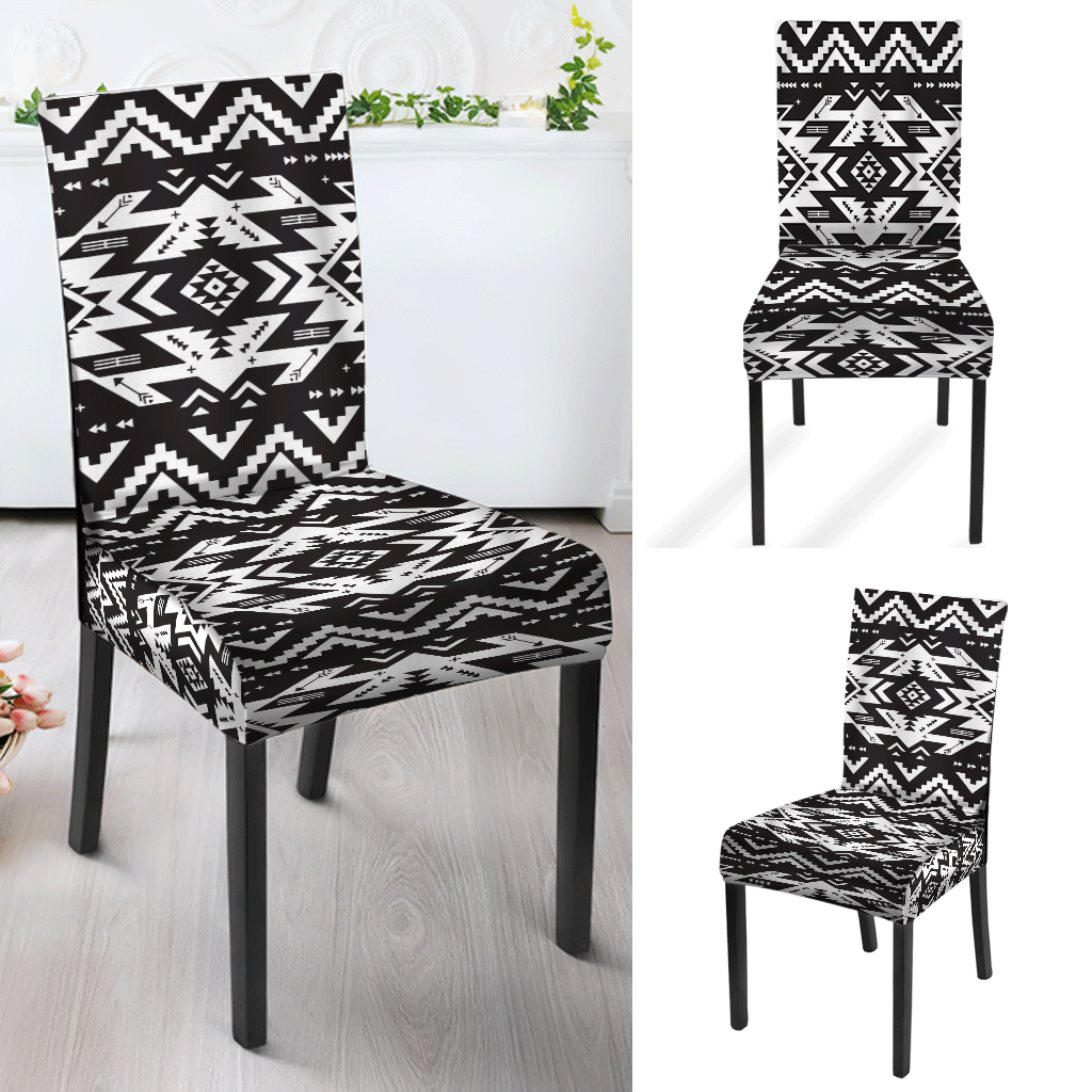 WelcomeNative Blackwhite Pattern Design Native American Tablecloth, Chair cover, 3D Tablecloth, All Over Print
