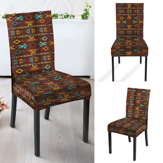 WelcomeNative Brown Pattern Design Native American Tablecloth, Chair cover, 3D Tablecloth, All Over Print