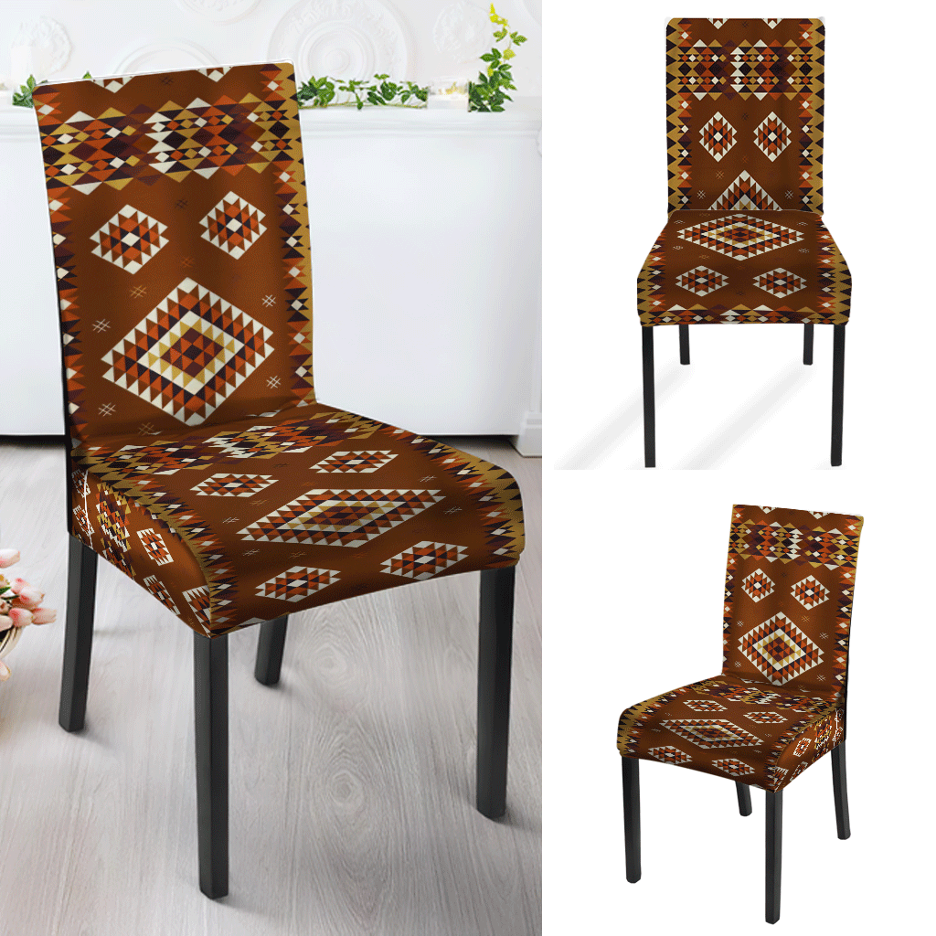 WelcomeNative Brown Pattern Design Native American Tablecloth, Chair cover, 3D Tablecloth, All Over Print