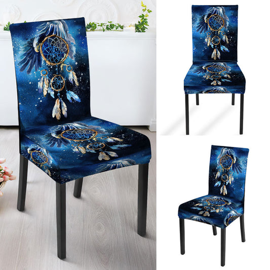 WelcomeNative Blue Dreamcatcher Pattern  Design Native American Tablecloth , Chair cover, 3D Tablecloth, All Over Print