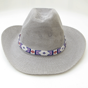 Purple White Red Billy Jack Movie Inspired Seed Beaded Cowboy Hat Band - Welcome Native