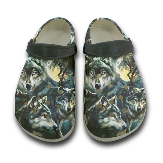 WelcomeNative Native Wolf Clog Shoes For Women and Men