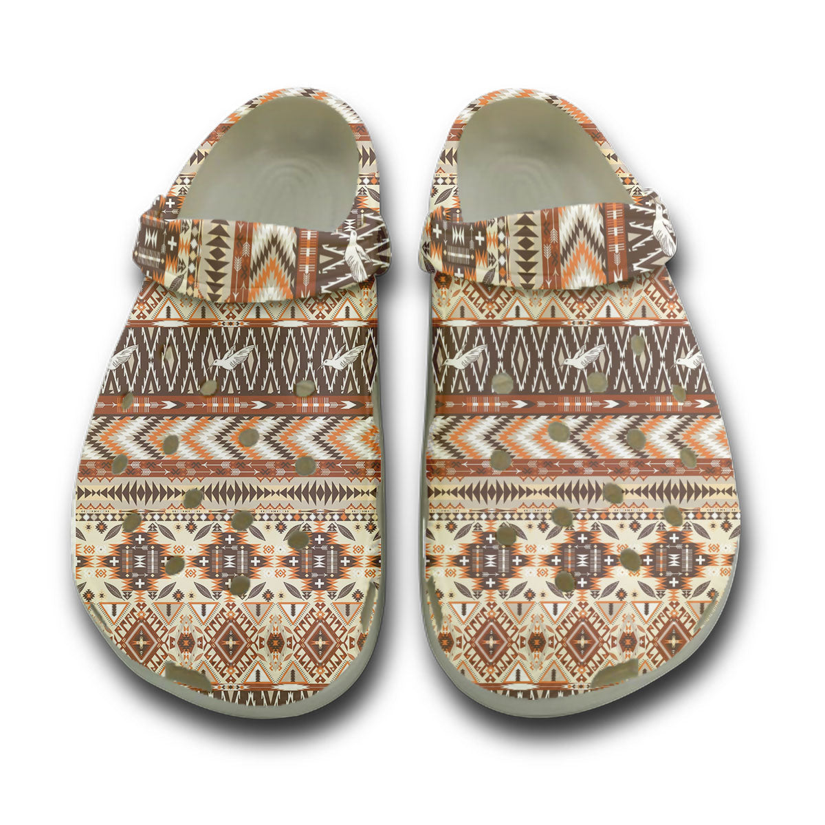 WelcomeNative Native Pattern Clog Shoes For Women and Men - Design #55312