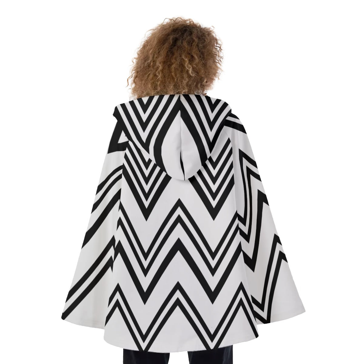 WelcomeNative Native American Hooded Flared Coat, 3D Hooded Coat, All Over Print