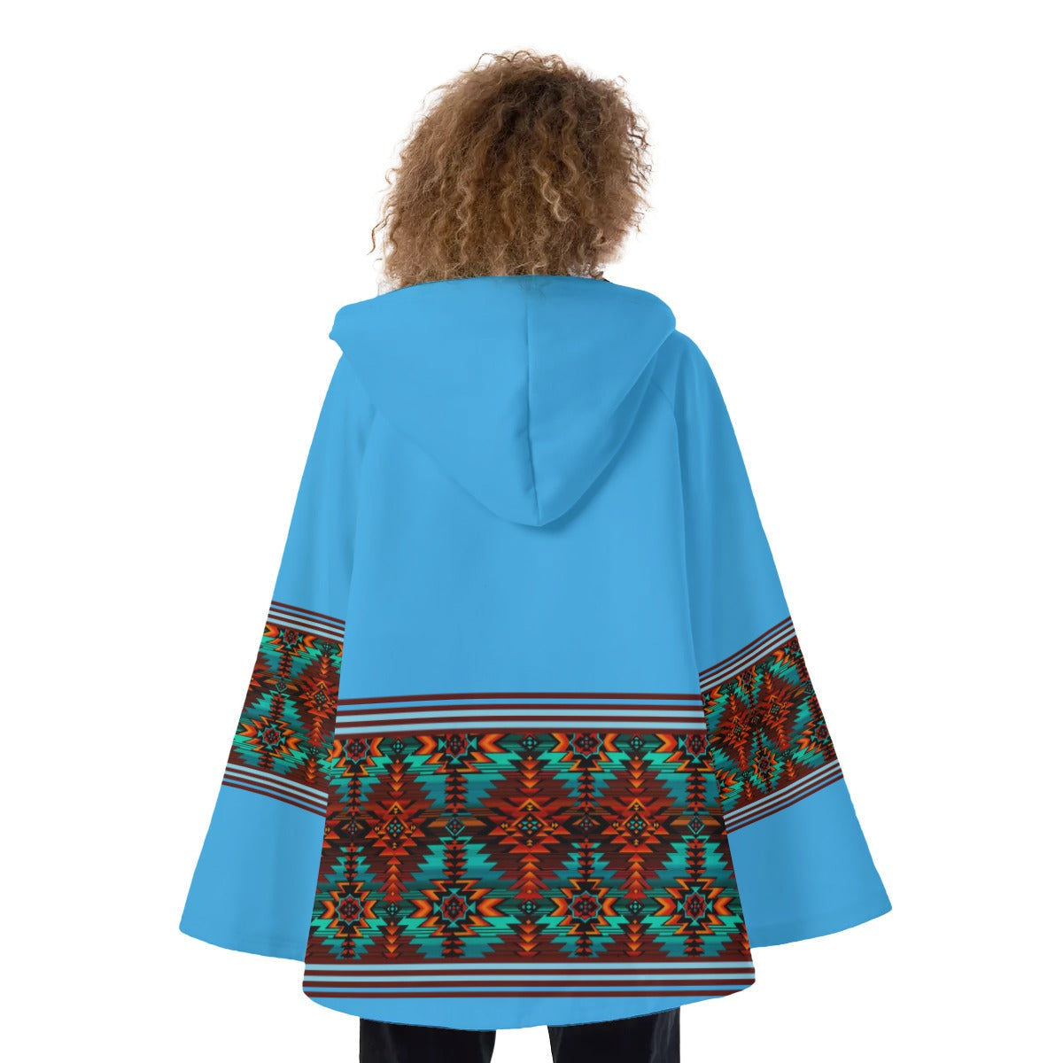 WelcomeNative Native American Hooded Flared Coat, 3D Hooded Coat, All Over Print