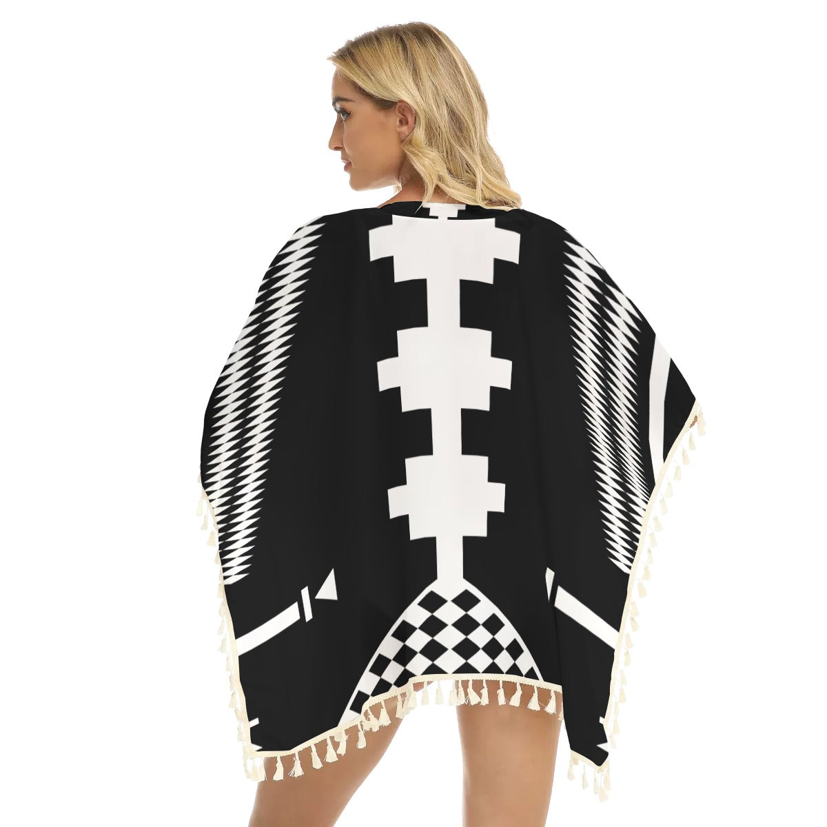 WelcomeNative Native American Women's Square Fringed Shawl
