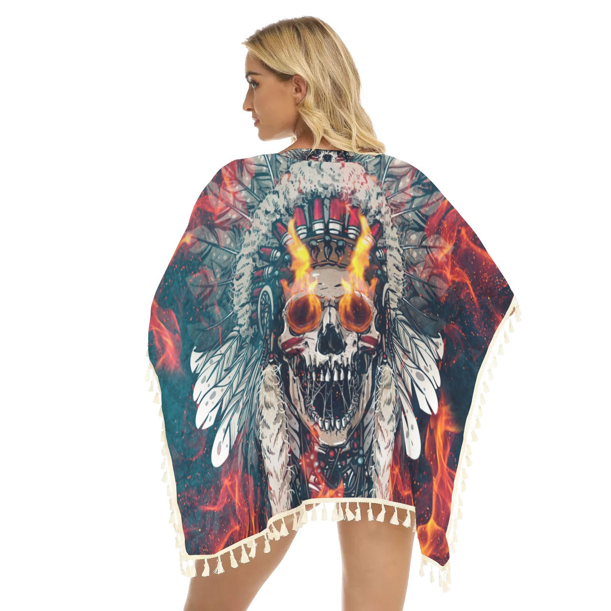 WelcomeNative Native American Women's Square Fringed Shawl