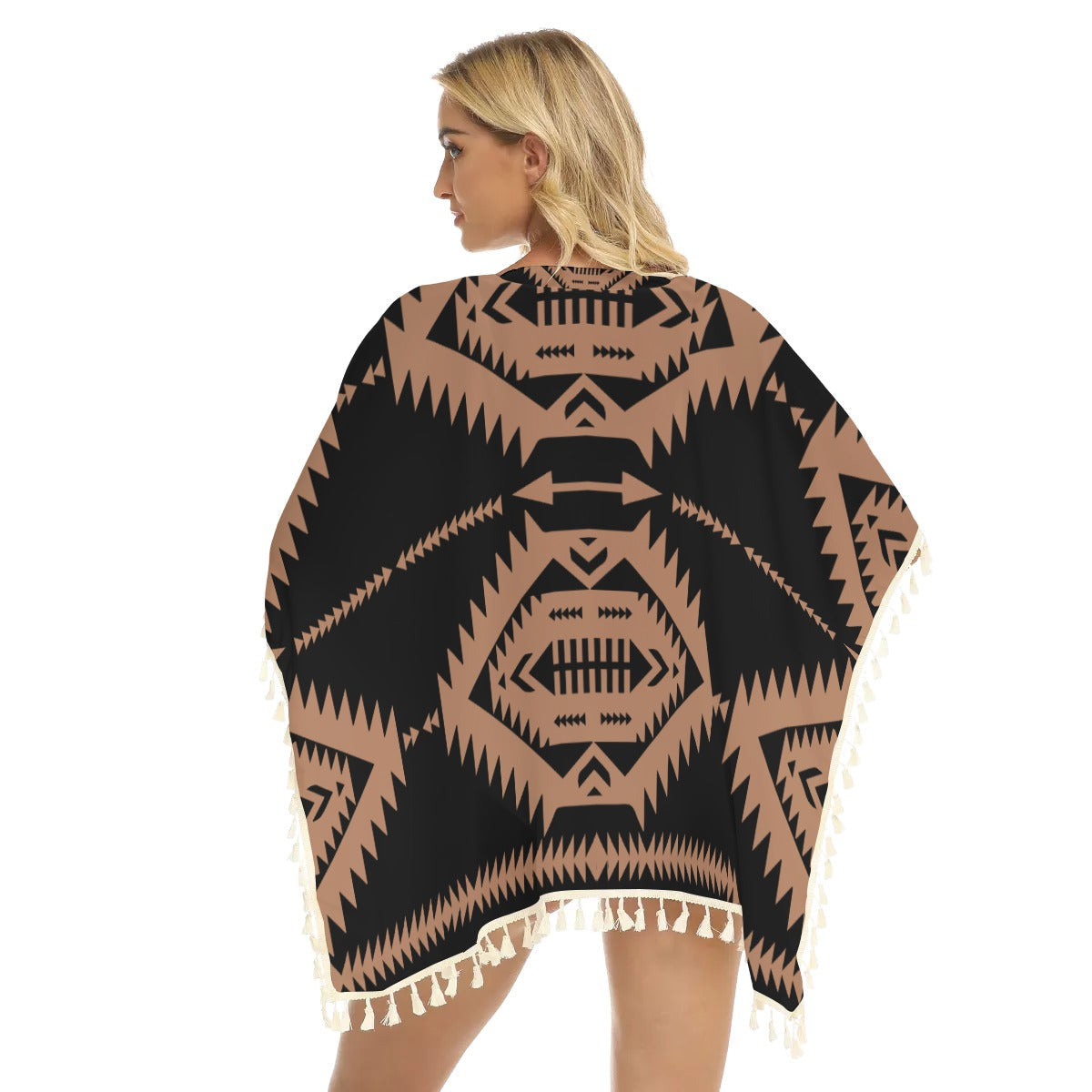 WelcomeNative Native American Women's Square Fringed Shawl