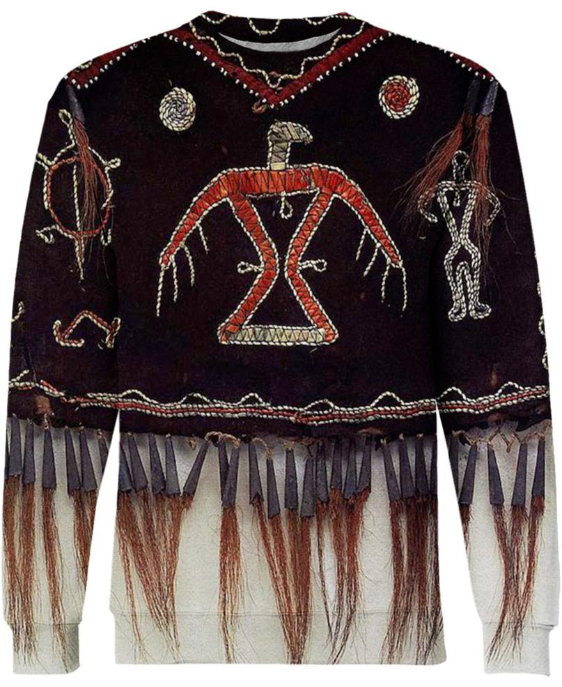 WelcomeNative Black Pattern 3D Hoodie, All Over Print Hoodie, Native American