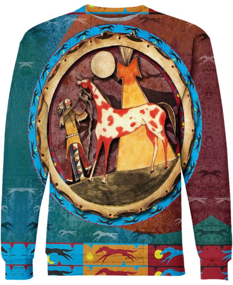 WelcomeNative Horse Native 3D Hoodie, All Over Print Hoodie, Native American