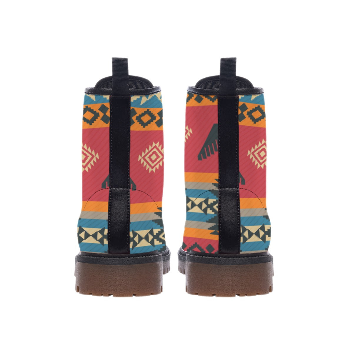 WelcomeNative Pattern Native Leather Martin Short Boots