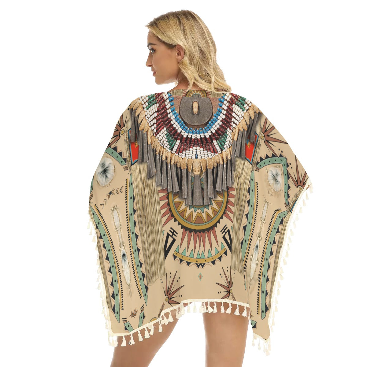WelcomeNative Native American Women's Square Fringed Shawl