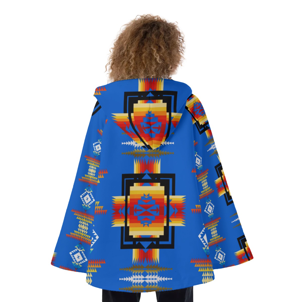 WelcomeNative Native American Hooded Flared Coat, 3D Hooded Coat, All Over Print