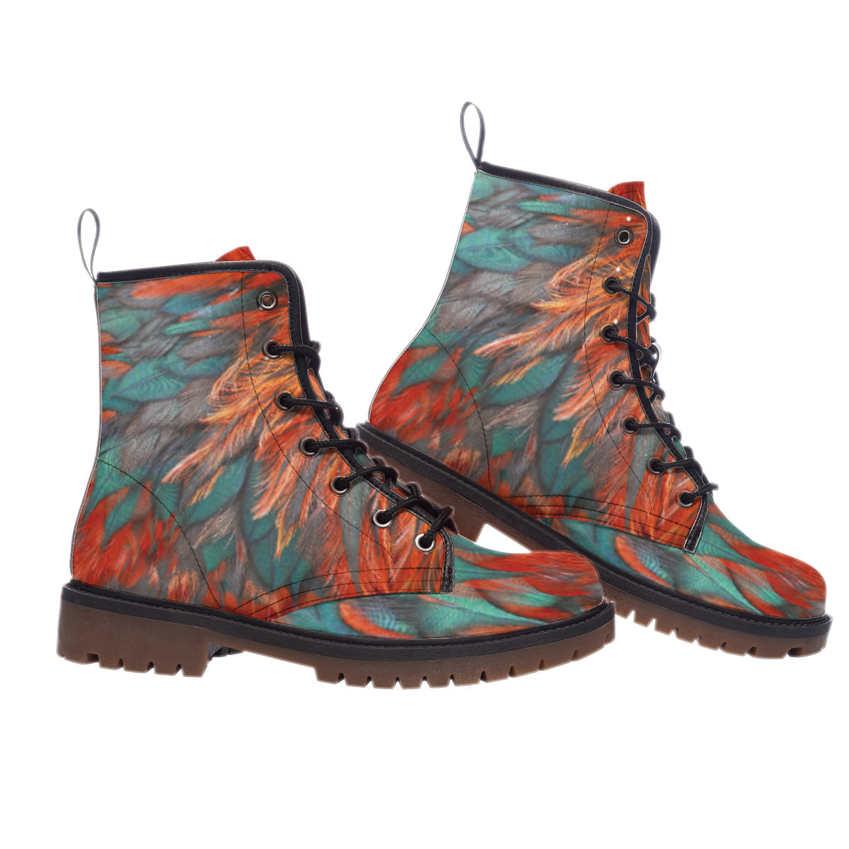 WelcomeNative Pattern Native Leather Martin Short Boots