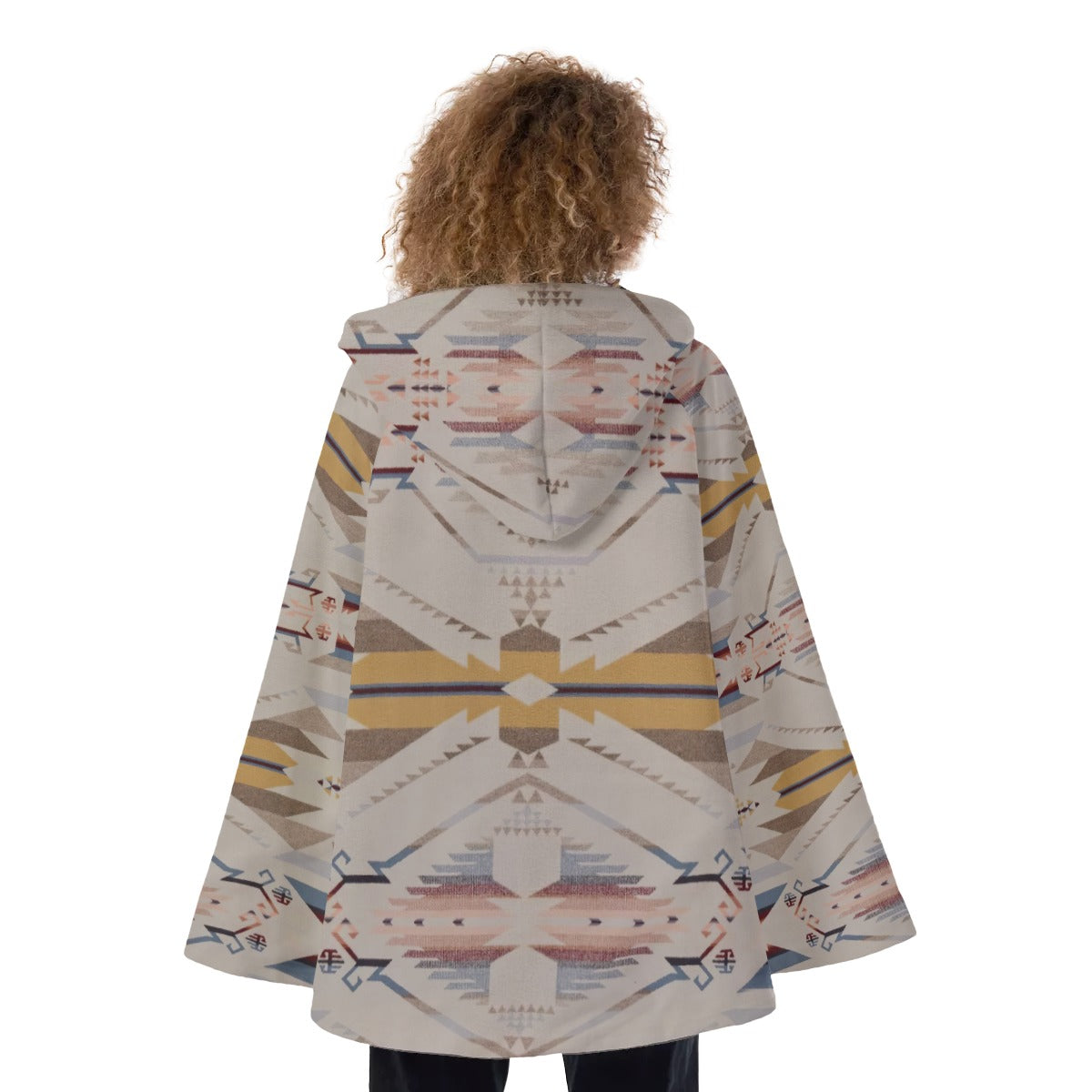 WelcomeNative Native American Hooded Flared Coat, 3D Hooded Coat, All Over Print