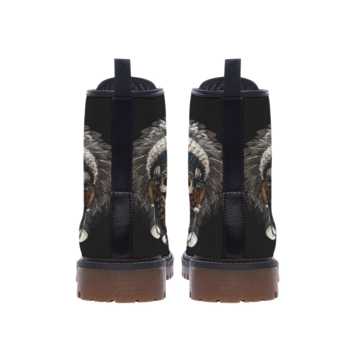 WelcomeNative Skull Native Leather Martin Short Boots