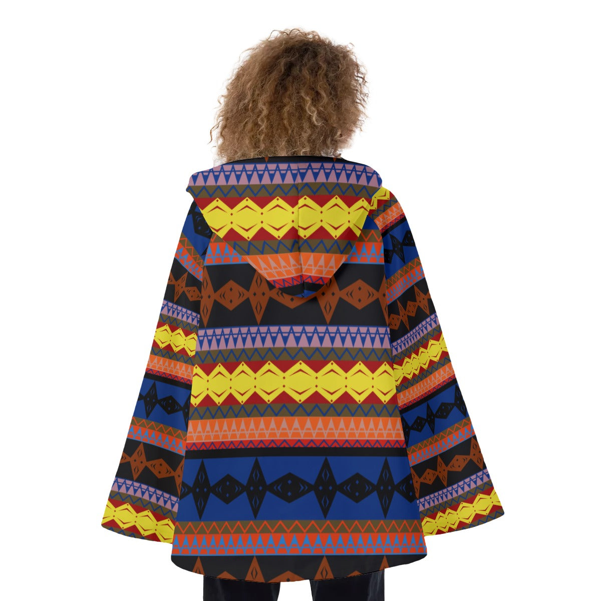 WelcomeNative Native American Hooded Flared Coat, 3D Hooded Coat, All Over Print